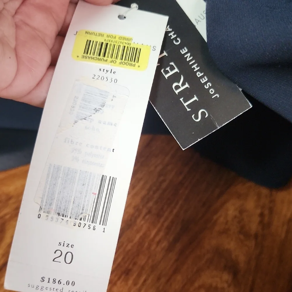 JOSEPHINE CHAUS | NWT Classic‎ Professional Navy Blue Blazer Office Boss | 20